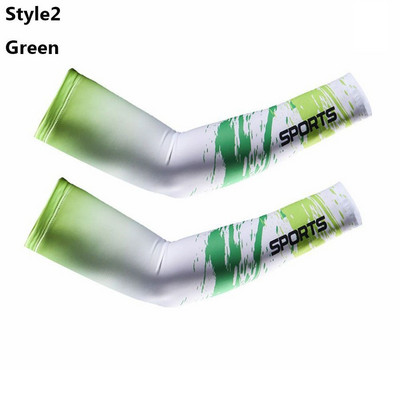 2 бр. Спортни компресионни ръкави за ръце Калъф за бягане UV защита от слънце Риболов на открито Колоездене Готини ръкави за скриване на татуировки