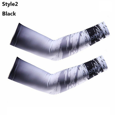 2 бр. Спортни компресионни ръкави за ръце Калъф за бягане UV защита от слънце Риболов на открито Колоездене Готини ръкави за скриване на татуировки