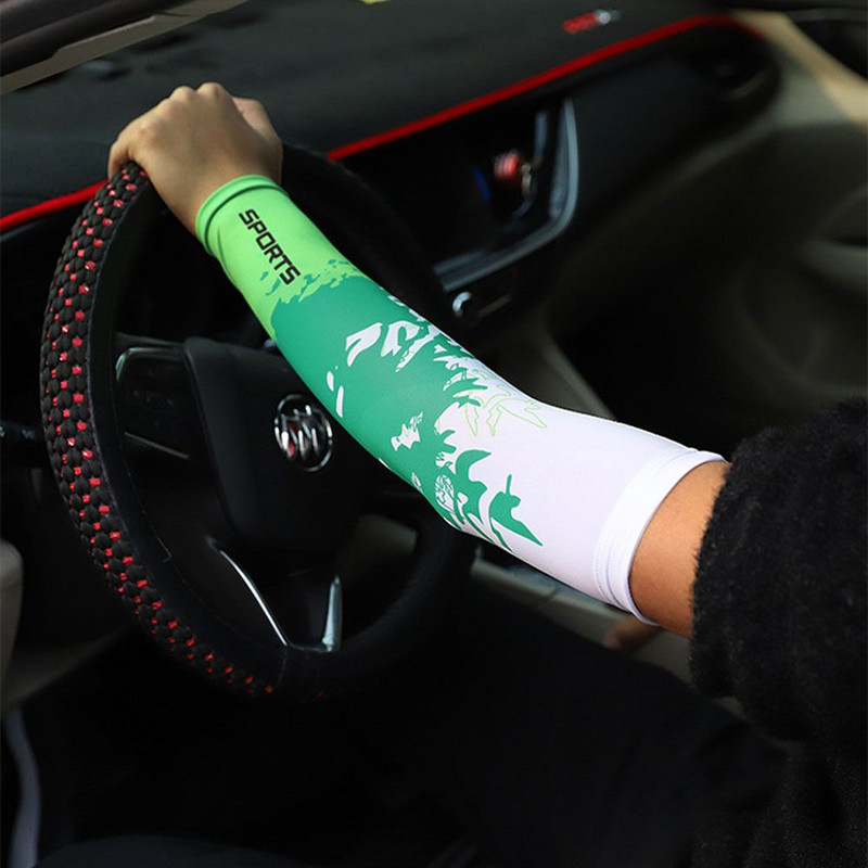 2 бр. Спортни компресионни ръкави за ръце Калъф за бягане UV защита от слънце Риболов на открито Колоездене Готини ръкави за скриване на татуировки