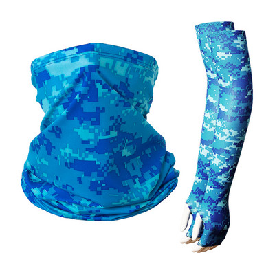 Õues kasutatavad päikesekaitsevarrukad ja rinnatükiga kombineeritud rattasõidu- ja spordikaitse, kaks-ühes ülikonna kalapüügi peapaela varrukad