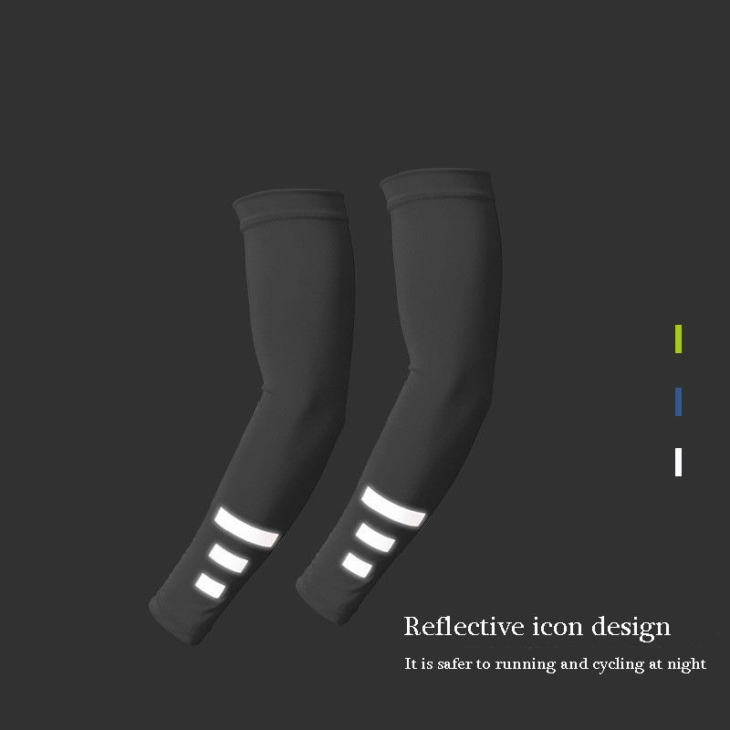 2PCS Ljeto UV zaštita od sunca Ženski rukavi za ruke Reflektirajući noćni biciklizam Trčanje Grijači za ruke Navlaka Muški sportski štitnici za ruke Manžeta