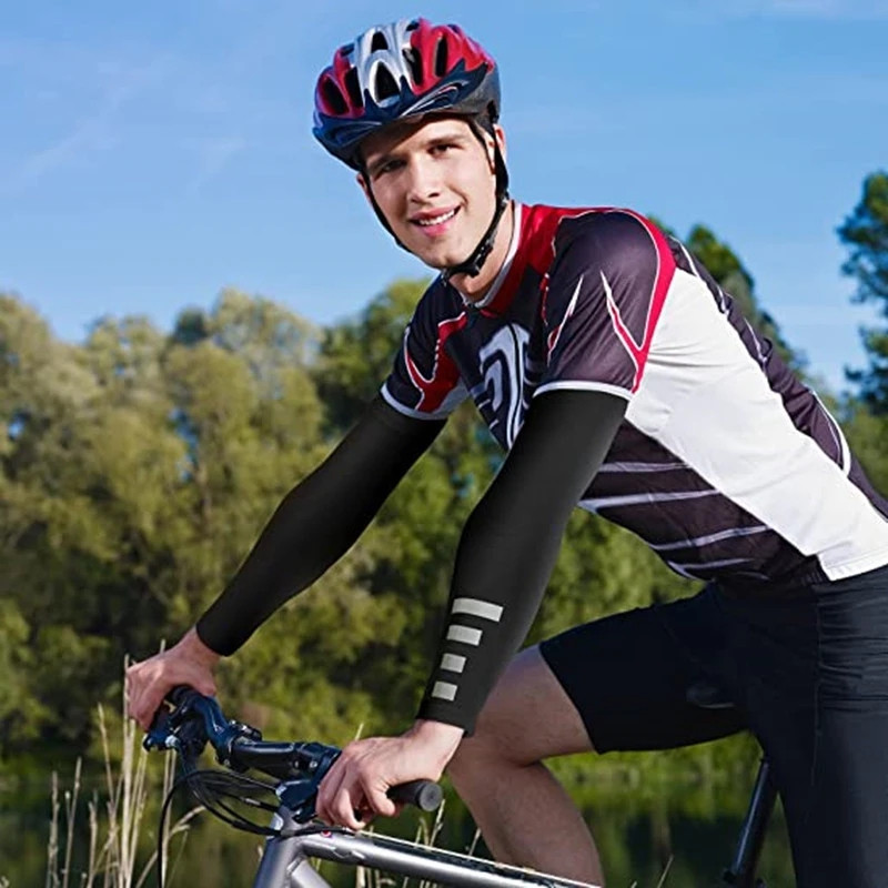 2PCS Ljeto UV zaštita od sunca Ženski rukavi za ruke Reflektirajući noćni biciklizam Trčanje Grijači za ruke Navlaka Muški sportski štitnici za ruke Manžeta