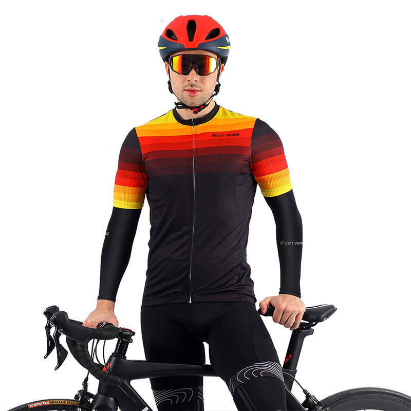 WEST BIKING Manșon de compresie pentru braț sport Baschet Ciclism Încălzitor de braț de vară Alergare Protecție UV Volei Benzi de protecție solară