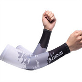 1 pár jeges selyem kar ujjak takaró sport futáshoz UV fényvédelem kültéri férfi ujjak új 8 szín