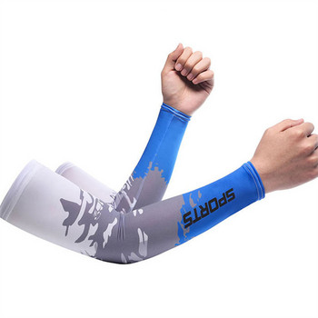 1 чифт Ice Silk Sleeves Cover Спорт Бягане UV Защита от слънце Мъжки ръкави на открито Нови 8 цвята