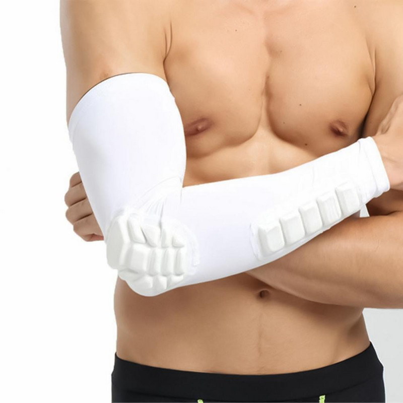 1 db sport kosárlabda futball csúszásgátló ütközésgátló könyöktámasz Elasztikus védőbetét kosárlabda karvédő hüvely