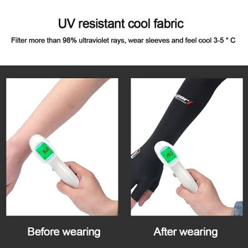1 ζεύγος μανίκια ψυκτικού βραχίονα Κάλυμμα Γυναικείο Αντρικό Αθλητικό τρέξιμο UV Sun Protection Μανίκια για ψάρεμα για ποδηλασία εξωτερικού χώρου
