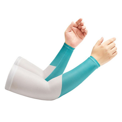 2 tk Kontrastsed värvid Unisex jahutusvarrukad Hingavad UV-kaitse Jooksuvarre kate Jalgratta käekaitsed peidus tätoveeringuks