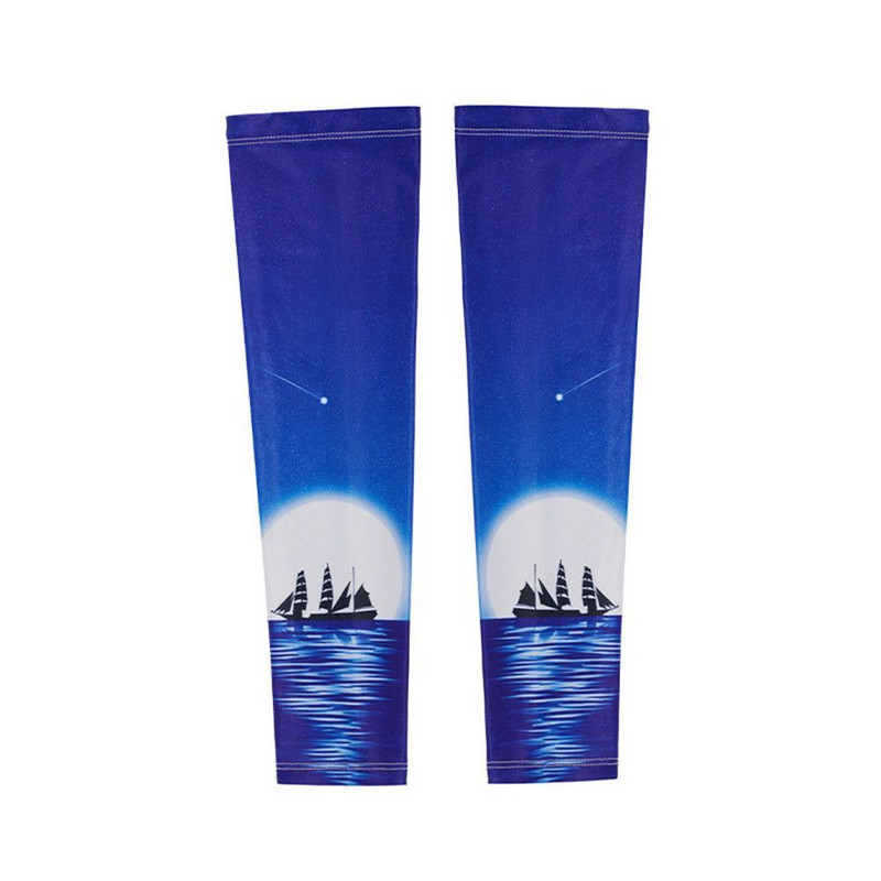 2 tk Kontrastsed värvid Unisex jahutusvarrukad Hingavad UV-kaitse Jooksuvarre kate Jalgratta käekaitsed peidus tätoveeringuks