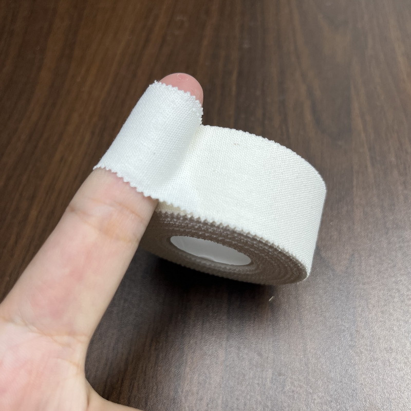 2,5/3,8/5CM*10M medvilninė lipni sportinė juosta, skirta pirštų kulkšnies apsaugai, riešą atlaikanti patempimo fiksuota medicininė tvarsčio žaizda