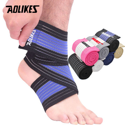 AOLIKES 1PCS Professional Sports Strain Wraps Bandages Elastic Ankle Support Pad Protection Ankle Bandage Guard Gym Protection