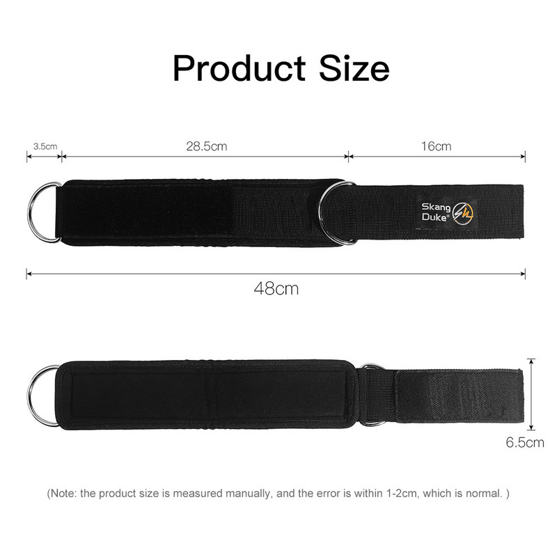 Fitness pahkluu rihmad D-rõngas Reguleeritav pahkluu kaitserihm Sport puusalihased jalad Jõusaal Treening Treening Sport Ohutus Kaitsevarustus