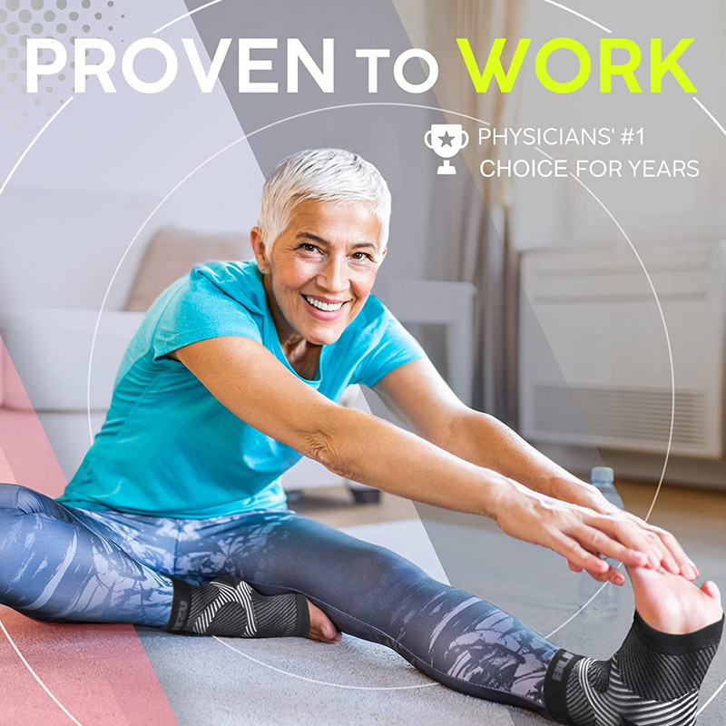 GOMOREON 1 pereche de șosete pentru gleznă fasciita plantară șosete de femei pentru femei, șosete de compresie pentru neuropatie, șosete de susținere a arcului