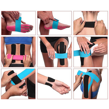 Самозалепваща се еластична превръзка за спорт, цветна еластична лента за фиксиране на колене, пръсти, глезени, длани и рамене, 5 м