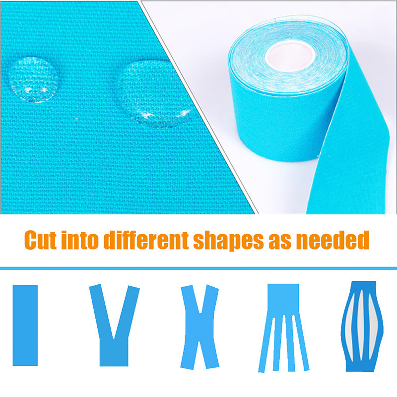 Lipnus elastinis tvarstis sportui, spalvota elastinė juosta kelių, pirštų, kulkšnių, delnų ir pečių tvirtinimui, 5 m