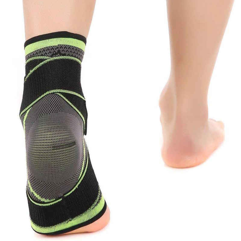 1 buc. gleznă pentru sport, curea de compresie, mâneci, țesătură 3D, bandaj elastic, echipament de protecție pentru picioare, gimnastică, fitness, gleznă