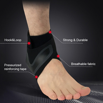 Ляв/десен ръкав за опора на глезена Чорапи Компресия Защитна пета против навяхване Превръзка под налягане Поддържаща глезена Крак BN