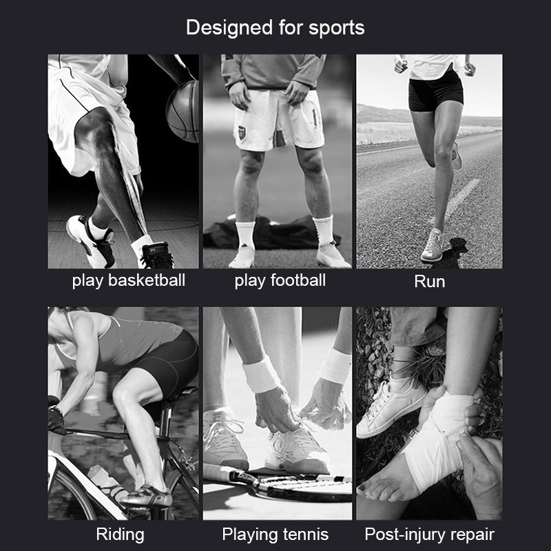 Vasaku/parema jala varrukas pahkluu tugisokid, nikastumisvastased kannad, kaitsvad surve all oleva sidemega pahkluu tugijalg BN