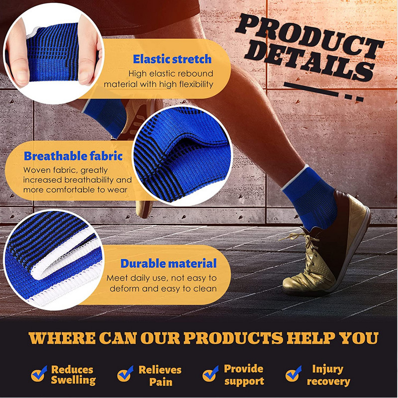 1 paar ülipehme pahkluu toe kaitse jõusaali jooksukaitse jalaside elastne pahkluu trakside kaitse Sport Fitness Support