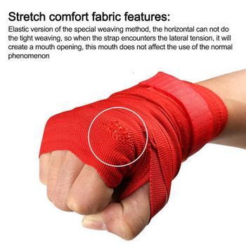 2,5 м памучна превръзка Боксова превръзка за китката Бойни защити Бокс Кикбокс Муай Тай Handwraps Тренировъчни ръкавици