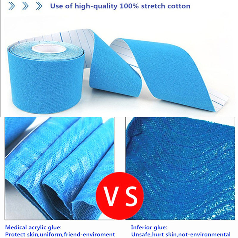 1 db kineziológiai szalag öntapadó sportos kötszer Sport helyreállító szalag pántoló Fitness futás térd izomvédő kötés