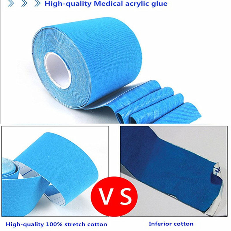 1 db kineziológiai szalag öntapadó sportos kötszer Sport helyreállító szalag pántoló Fitness futás térd izomvédő kötés