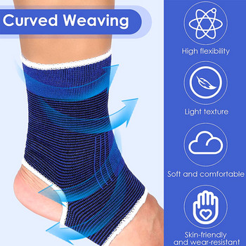 1 чифт Детски компресионни ръкави Поддръжка на свода на стъпалото Деца Ортеза за глезена Плантарен фасциит Чорап за навехнат глезен или спорт