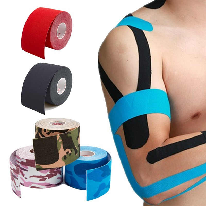 1 buc bandă kineziologie Bandaj musculare sport bumbac elastic adeziv bandă de încordare genunchi plasture pentru ameliorarea durerii musculare