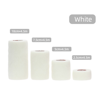 Kindmax Bijeli netkani sportski zavoji Elastični samoljepljivi zavoji za stopala Prsti Gležanj Ozljede ruku Sportska potpora za jastučiće za koljena