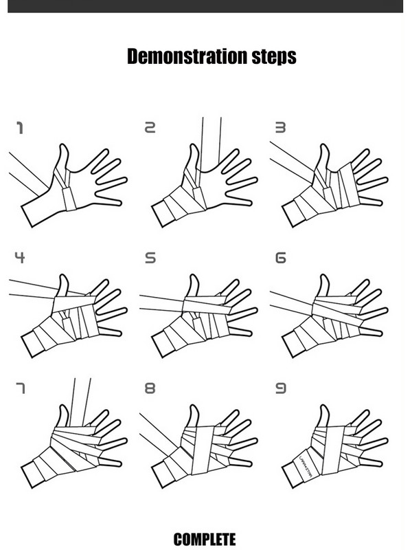 Mănuși de box din bumbac, curele pentru încheietura mâinii, sanda, centură manuală de luptă, protecție pentru box Muay Thai, gărzi Taekwondo, bandaj de antrenament 3m