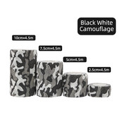 Kindmax Negru alb Bandaje sportive nețesute Bandaje elastice autoadezive pentru picior, deget, gleznă, braț