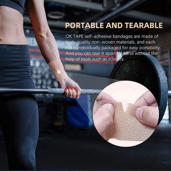 Kindmax Pink Non-woven αθλητικοί επίδεσμοι Ελαστικοί αυτοκόλλητοι επίδεσμοι για πόδι δάχτυλο στον αστράγαλο Τραυματισμός Αθλητισμός Επιγονατίδα Υποστήριξη