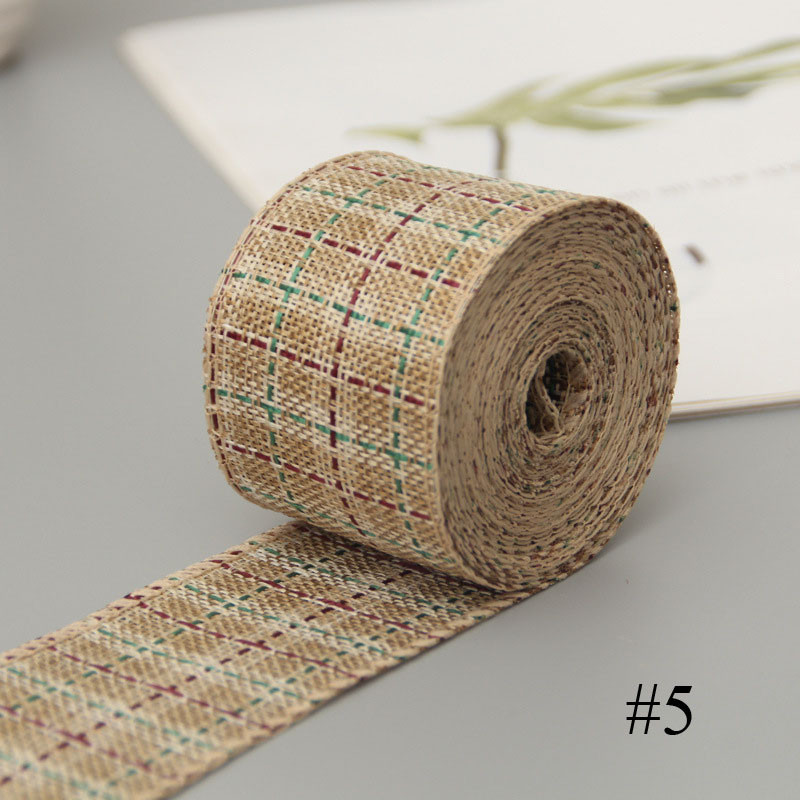 Äsjaruudulised traadiga servaga paelad 6 m Briti stiilis pühvli ruuduline hõlmikrull DIY tikandid kaunistus õmblemiseks pakkimiseks