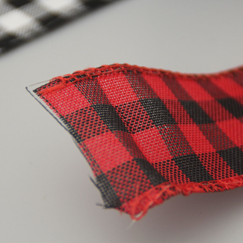 Äsjaruudulised traadiga servaga paelad 6 m Briti stiilis pühvli ruuduline hõlmikrull DIY tikandid kaunistus õmblemiseks pakkimiseks