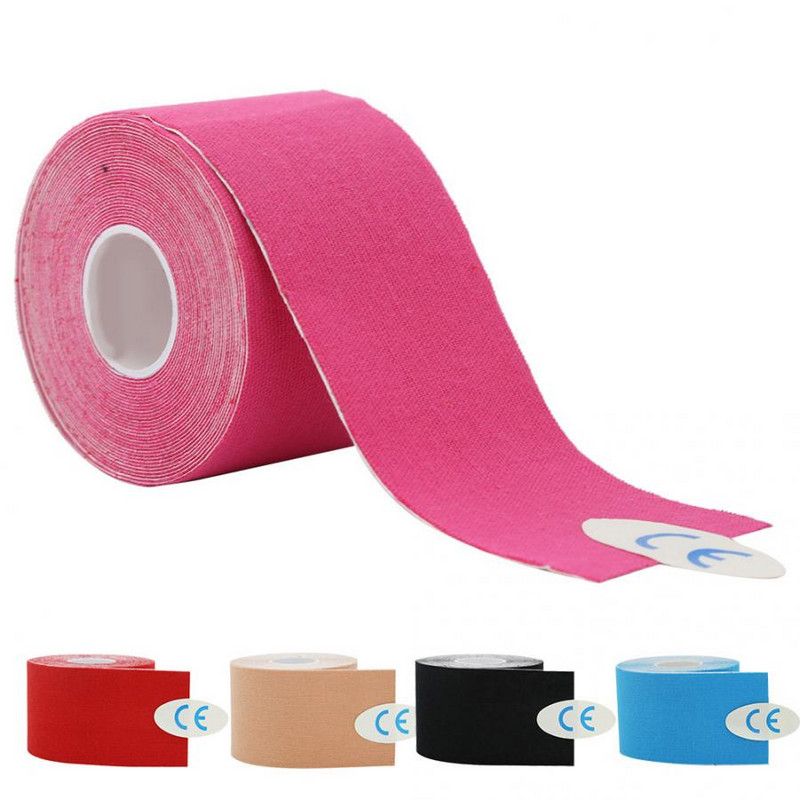 5cm*5m Sportska traka za mišiće Pamučna istegnuća Ozljeda Traka za mišiće Traka za vezivanje Elastična ljepljiva sportska traka Sigurnosna oprema