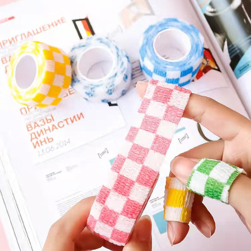 1/6/10 tk Rohelise võrguga trükitud meditsiiniline isekleepuv elastne side 4,5 m sporditeip sõrmeliigese põlve jaoks