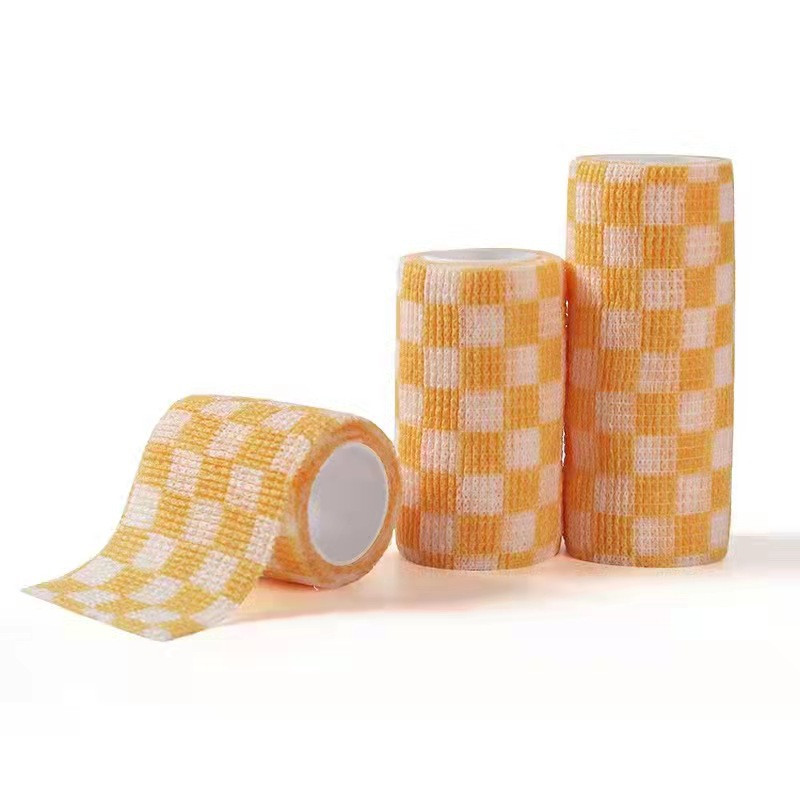 1/6/10 tk Rohelise võrguga trükitud meditsiiniline isekleepuv elastne side 4,5 m sporditeip sõrmeliigese põlve jaoks