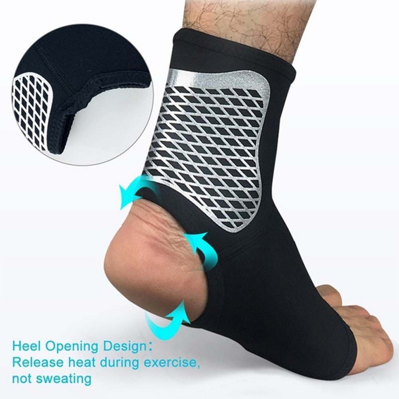 1tk Protect Foot Heel Guard Rihm Jooksmine Korvpall Fitness Sport Hüppeliigese tugi Jalavarrukas pahkluu Toestav Kompressioonsokid