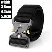 Taktikaline vöö Meeste sõjaväerihmad metallist pandlaga reguleeritav õues vöökoht Sport ellujäämiskoolitus jahindus võitlusvöö nailon