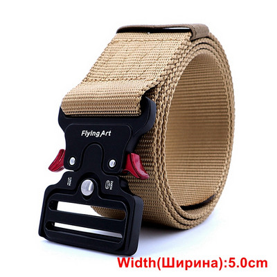 Taktikaline vöö Meeste sõjaväerihmad metallist pandlaga reguleeritav õues vöökoht Sport ellujäämiskoolitus jahindus võitlusvöö nailon