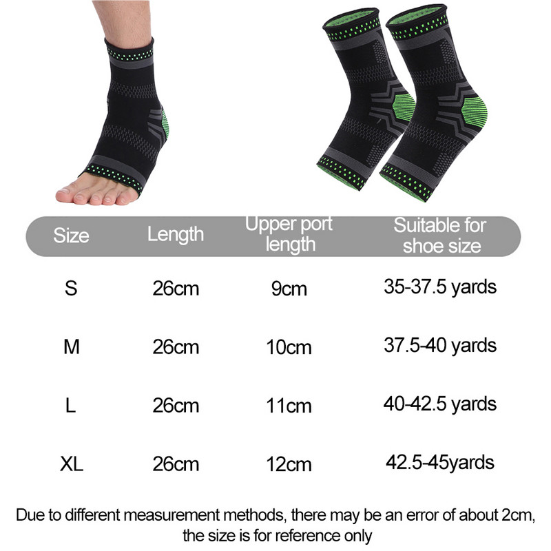 1 τμχ Αθλητικό στήριγμα αστραγάλου Συμπιεστικό μανίκι ελαστικό αναπνεύσιμο για αποκατάσταση τραυματισμών Καλάθι πόνου στις αρθρώσεις Αθλητικές κάλτσες ποδιών