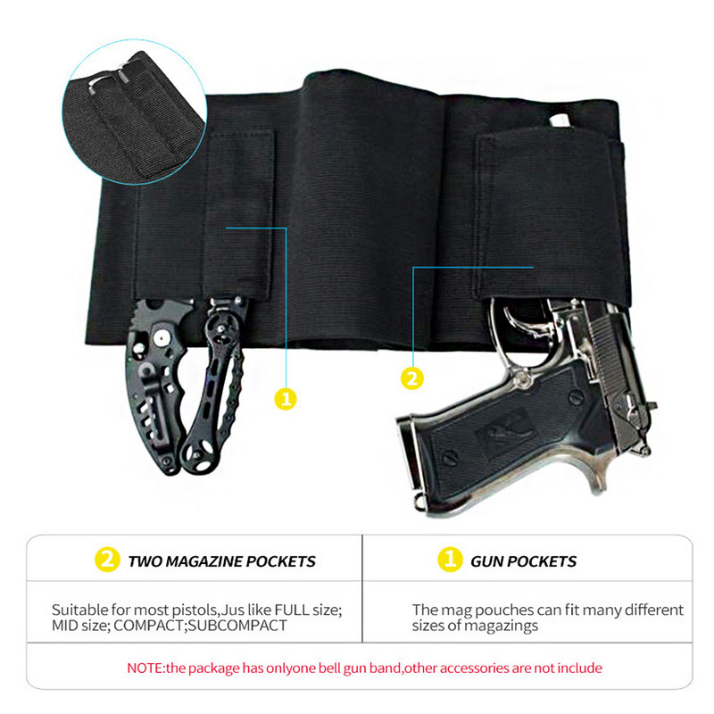 BraceTop taktikaline kõhurihm varjatud kandekabuur Parempoolne universaalne nähtamatu elastne vöökoht püstoli kabuuririhm Uus