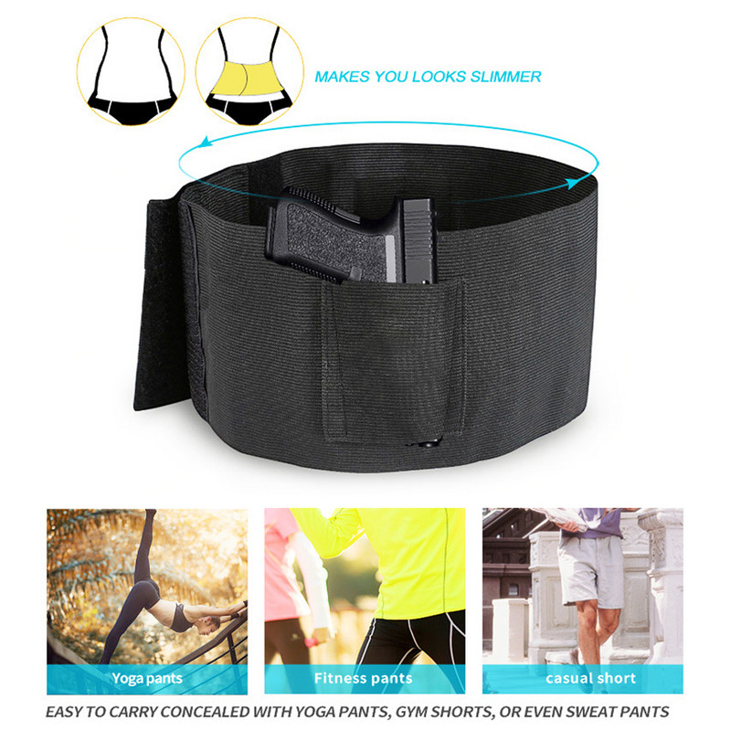 BraceTop taktikaline kõhurihm varjatud kandekabuur Parempoolne universaalne nähtamatu elastne vöökoht püstoli kabuuririhm Uus