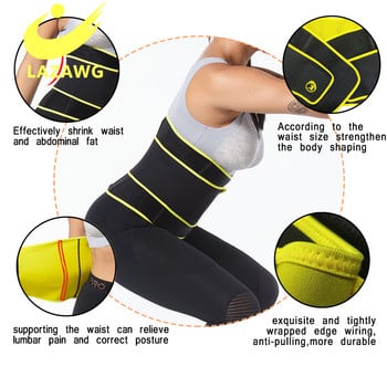 LAZAWG Bodi Shaper Waist Trimmer Γυναικεία σάουνα Waist Trainer Απώλεια βάρους Fajas Reductoras Ρυθμιζόμενη ζώνη κορσέ καυστήρα λίπους