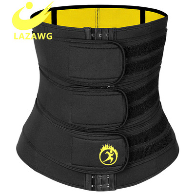 LAZAWG Bodi Shaper Waist Trimmer Women Sauna Waist Trainer Отслабване Fajas Reductoras Регулируем корсетен колан за изгаряне на мазнини