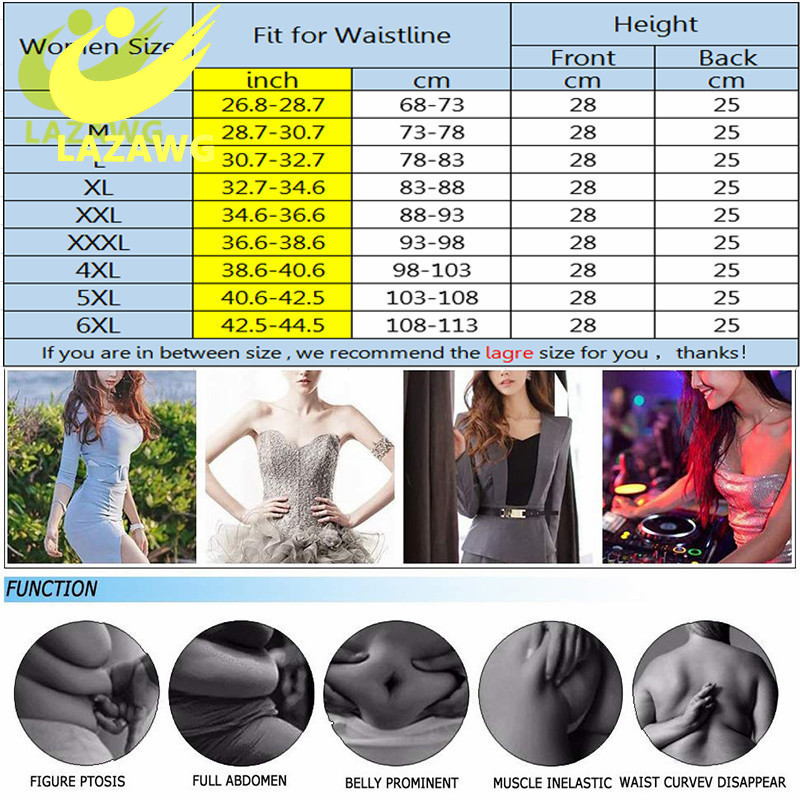 LAZAWG Bodi Shaper Waist Trimmer Women Sauna Waist Trainer Отслабване Fajas Reductoras Регулируем корсетен колан за изгаряне на мазнини