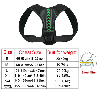 Egyenes háttartás korrekciós váll ágyéki merevítő gerinctámasz öv állítható fűző korrekciós test javítás lemezzel