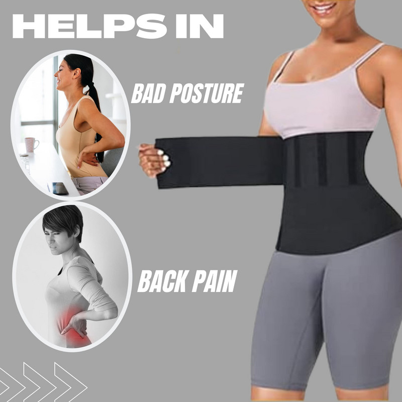 Juosmens treniruoklis, juosmens juosta moterims Sureguliuokite savo Snatch Bandage Wrap pilvo kontrolės juosmens kirpimo diržas apatinės pilvo dalies suspaudimas