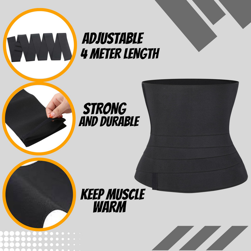 Juosmens treniruoklis, juosmens juosta moterims Sureguliuokite savo Snatch Bandage Wrap pilvo kontrolės juosmens kirpimo diržas apatinės pilvo dalies suspaudimas