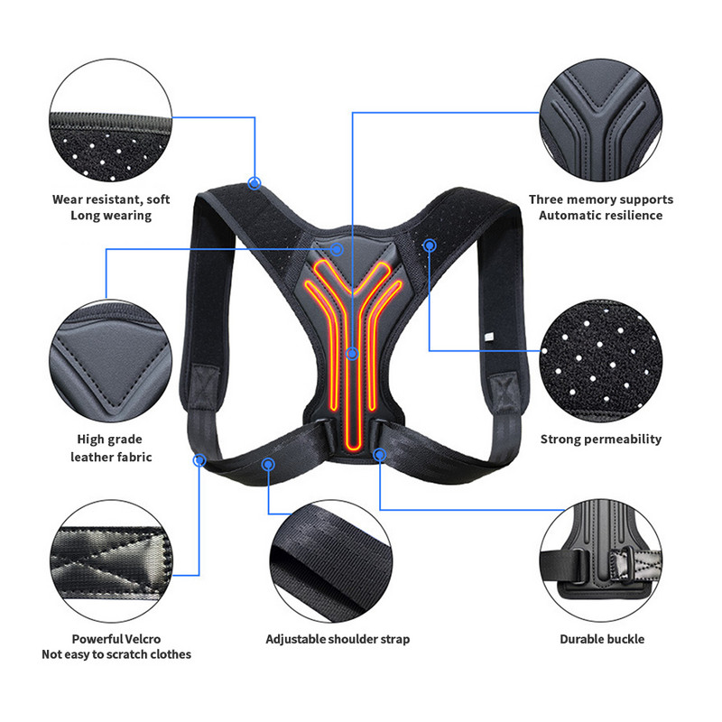 Selja asendi korrigeerija korsett rangluu lülisamba asendi korrigeerimine reguleeritav tugi Vöö valu leevendamine treenimine selgroo asendi tugi